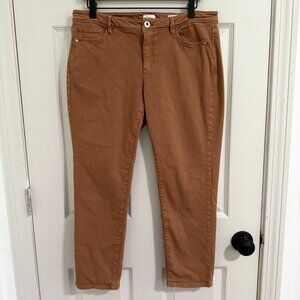 J.Jill Jeans Womens 10 Orange Authentic Fit Slim Ankle Casual Fall Autumn Preppy